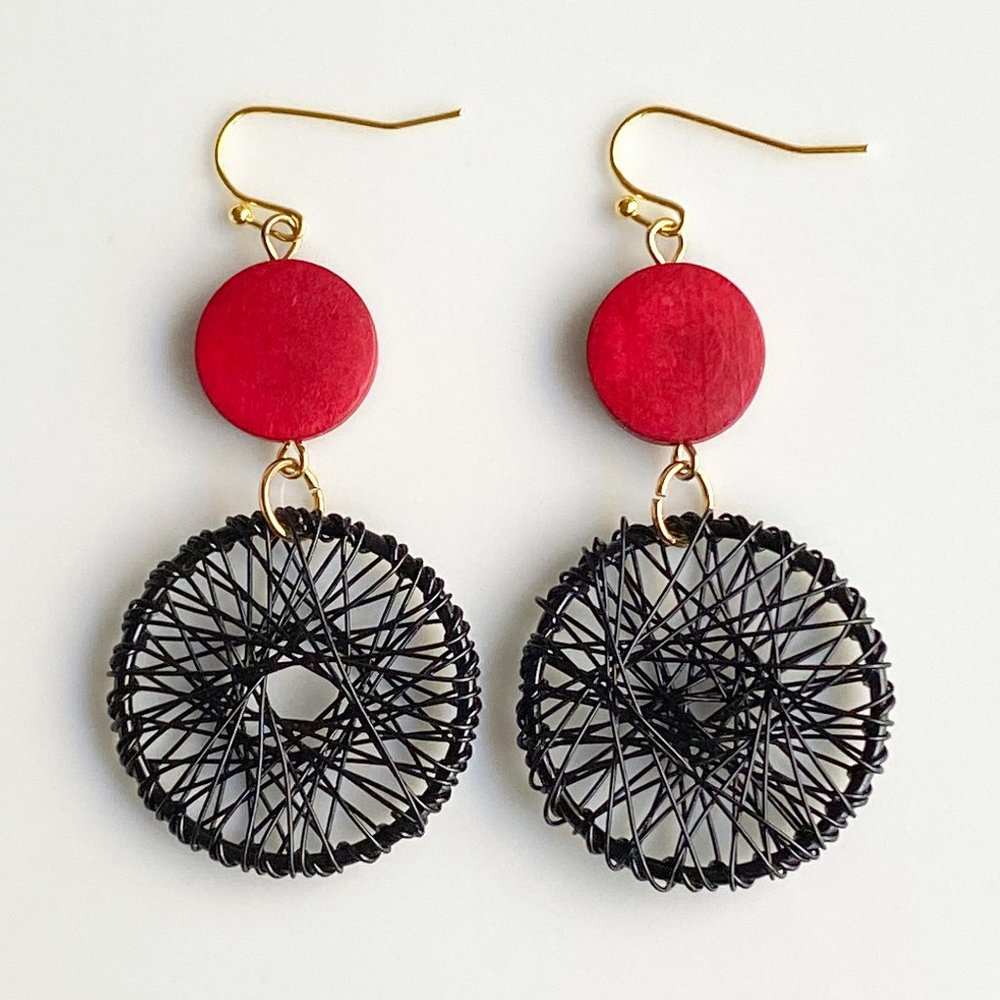 NEW "Etna" Dreamcatcher Wooden Earrings